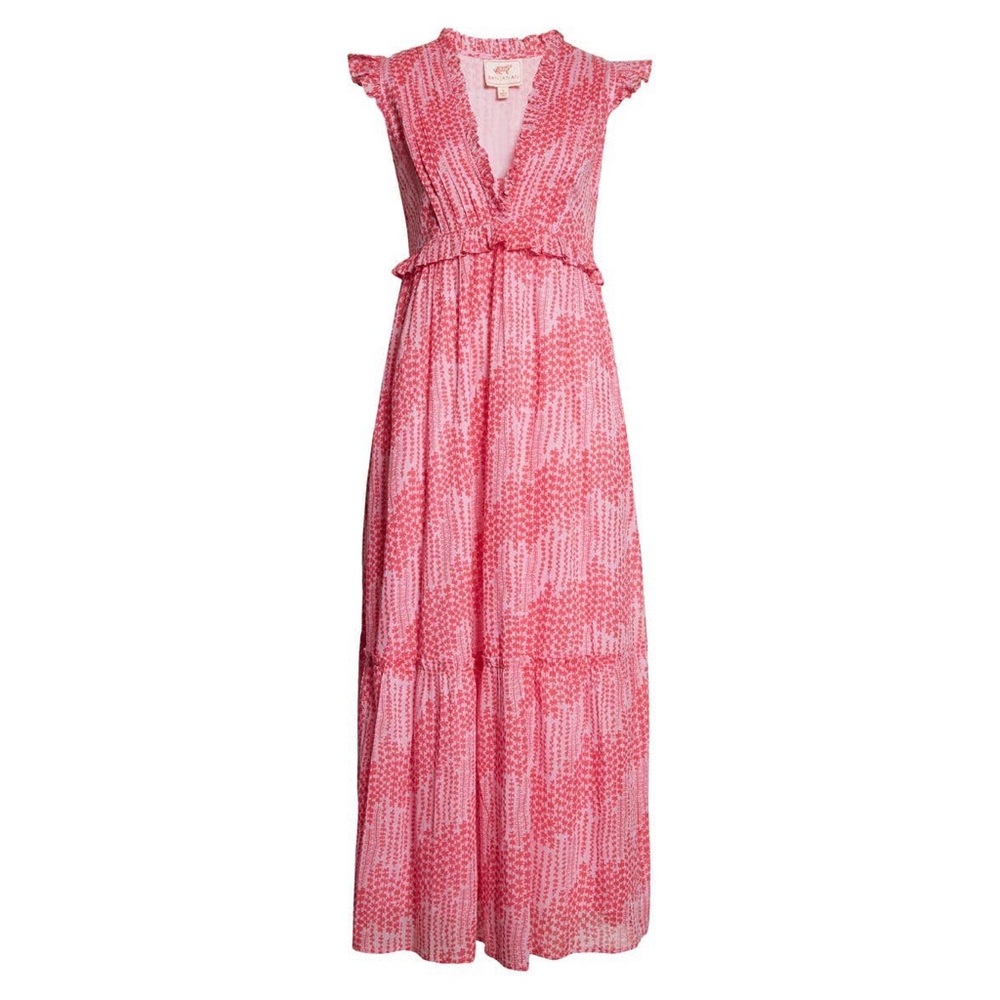 Banjanan Constance Dress in Maiden Grass Raspberry Rose